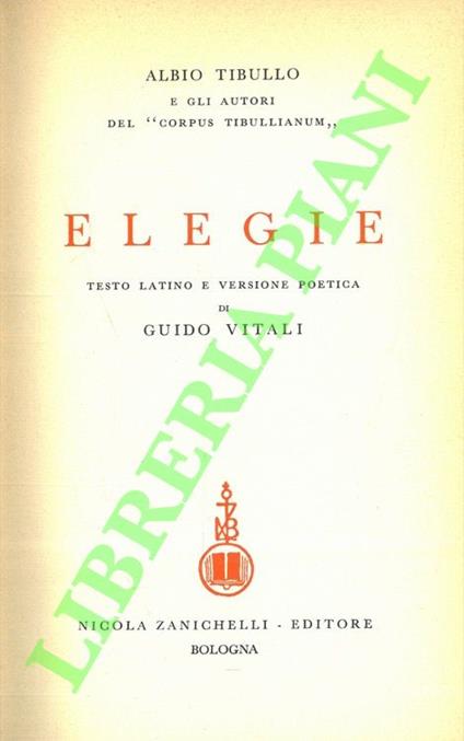 Poesie - Albio Tibullo - copertina