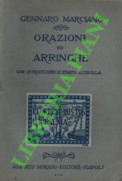 Orazioni e arringhe - Gennaro Marciano - copertina