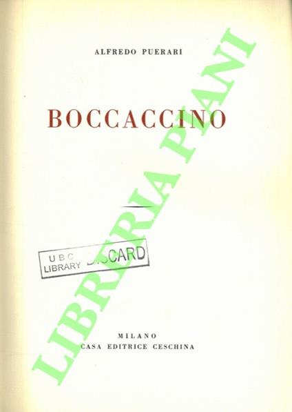 Boccaccino - copertina