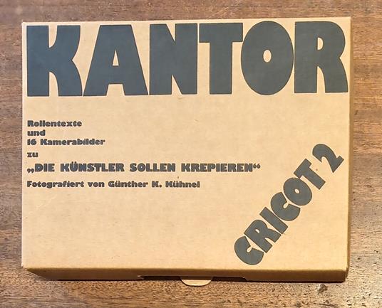 Theater Cricot 2, Krakau. Die Kunstler Sollen Krepieren - Tadeusz Kantor - copertina
