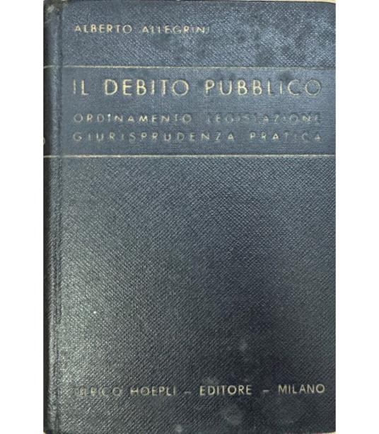 Il debito pubblico - Alberto Allegrini - copertina