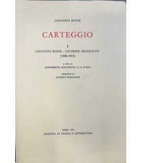 Carteggio I. Giovanni Boine - Giuseppe Prezzolini. (1908-1915) - Giovanni Boine - copertina