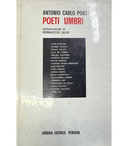 Poeti umbri - Antonio Carlo Ponti - copertina