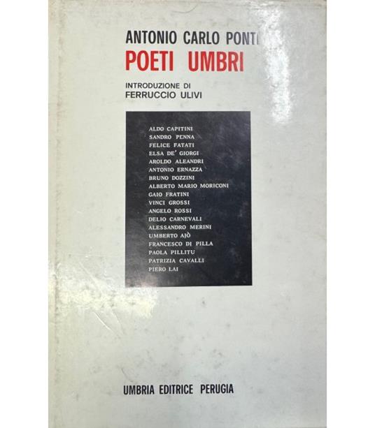 Poeti umbri - Antonio Carlo Ponti - copertina