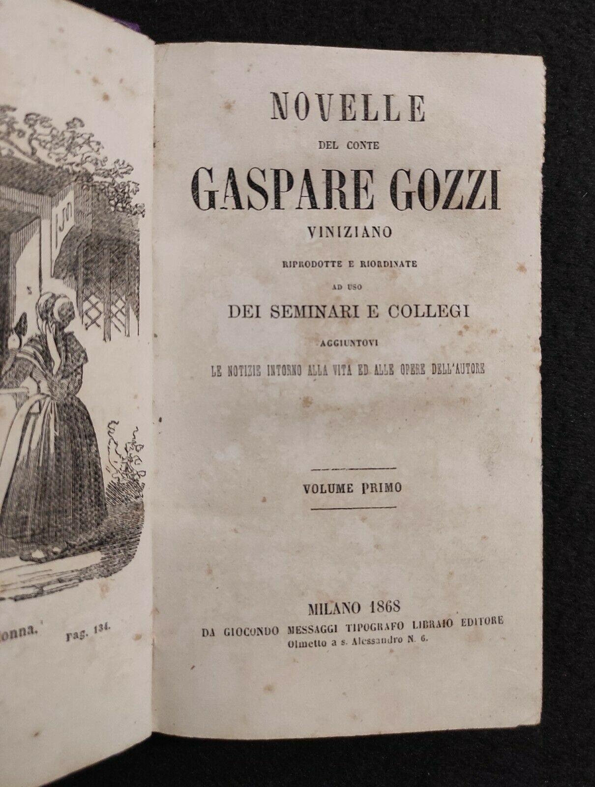 Novelle del Conte Gaspare Gozzi Viniziano - 1868