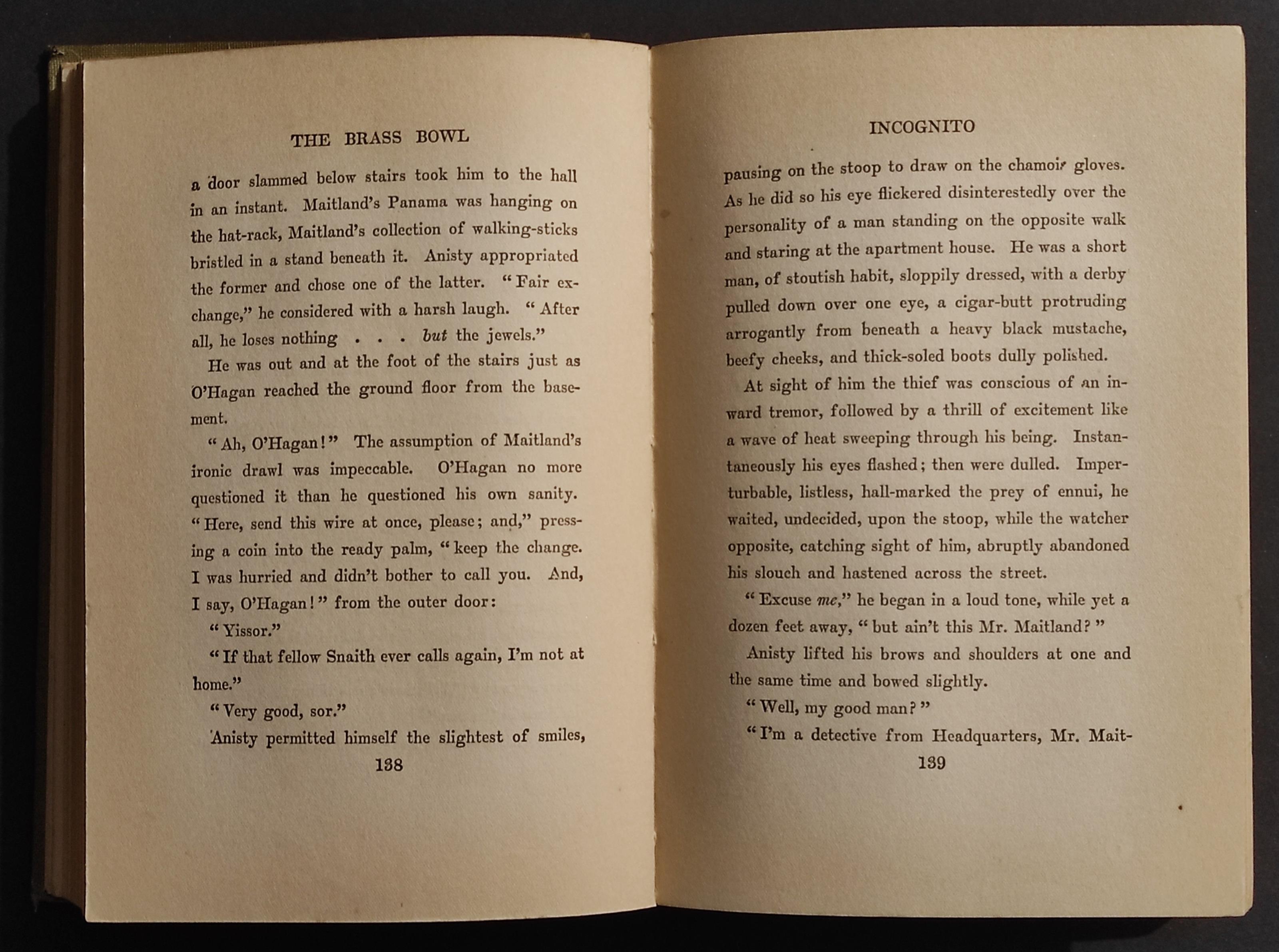 The Brass Bowl - L.J. Vance - Ed. A.L. Burt Company - Cop. 1907