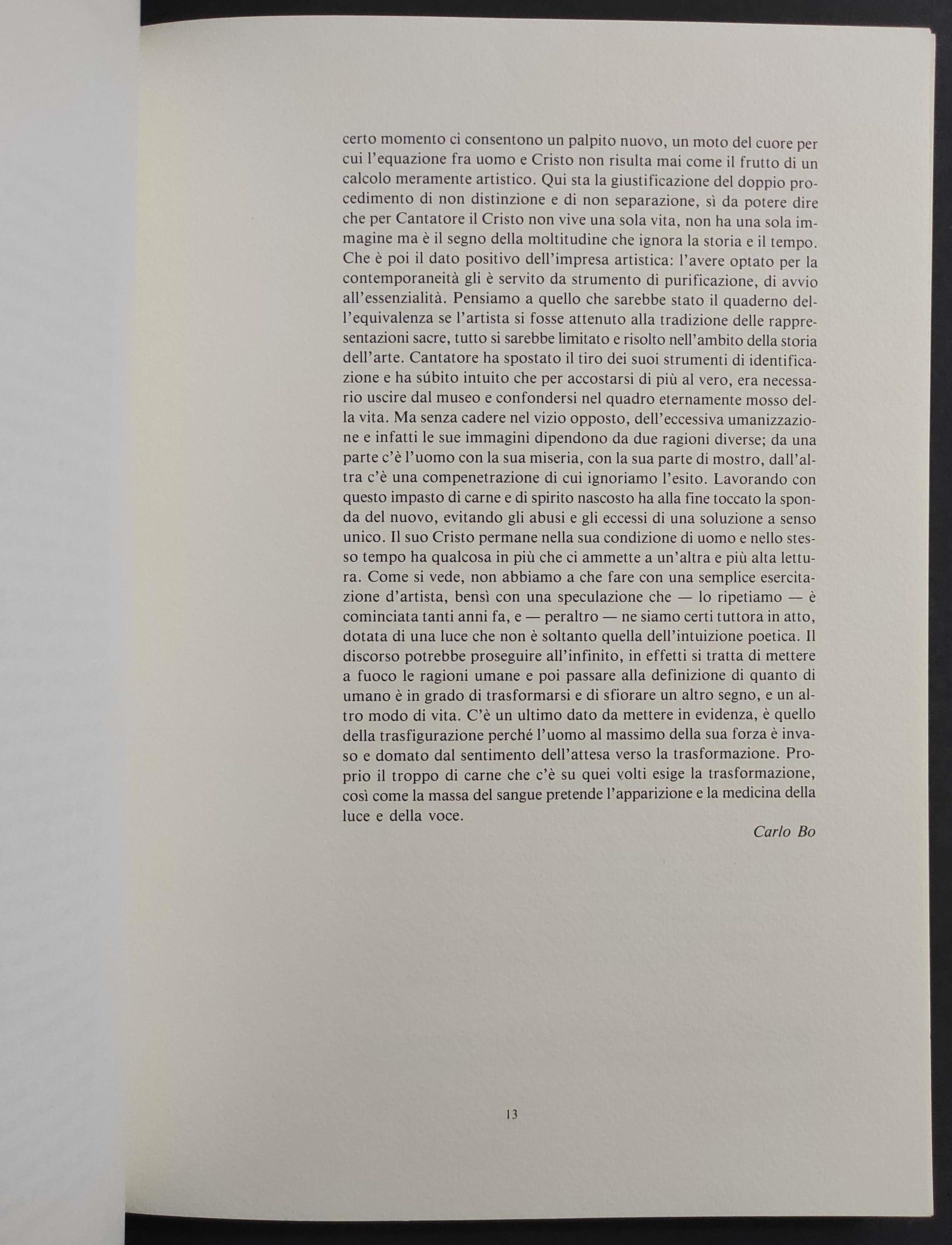 L' Uomo il Cristo - D. Cantatore - Ed. Bandini - 1990