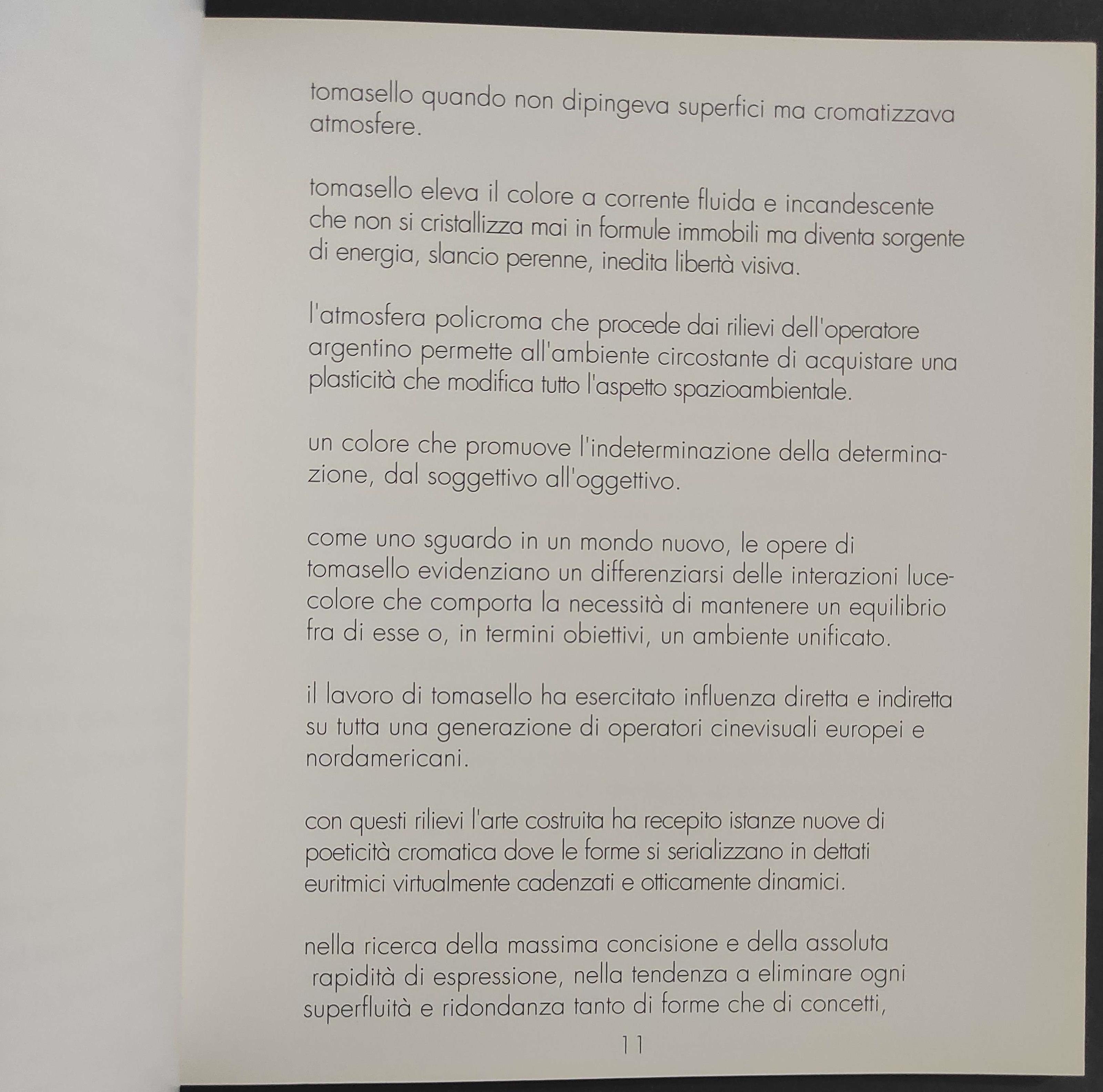 Atmosfere Cromoplastiche -  Luis Tomaselli Oggi - Carlo Belloli - Ed. d'Arte Struktura - 1994