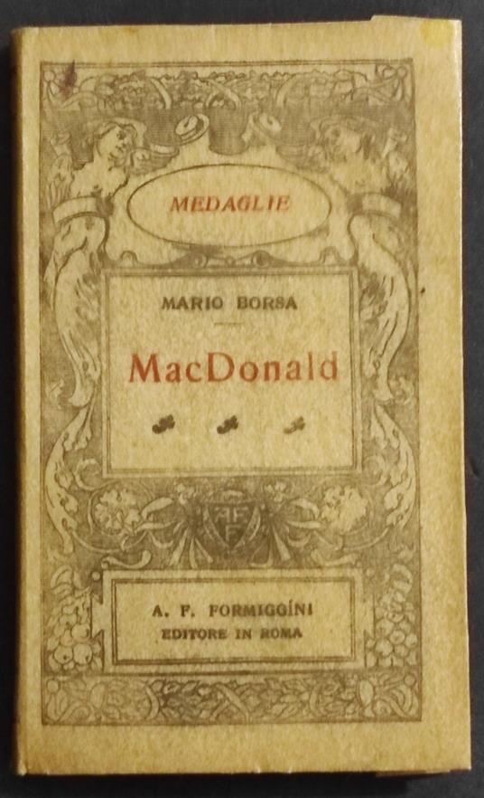 Mac Donald - M. Borsa - Ed. Formiggini - 1924 - copertina