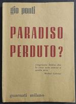 Paradiso Perduto? - G. Ponti - Ed. Guarnati - 1956