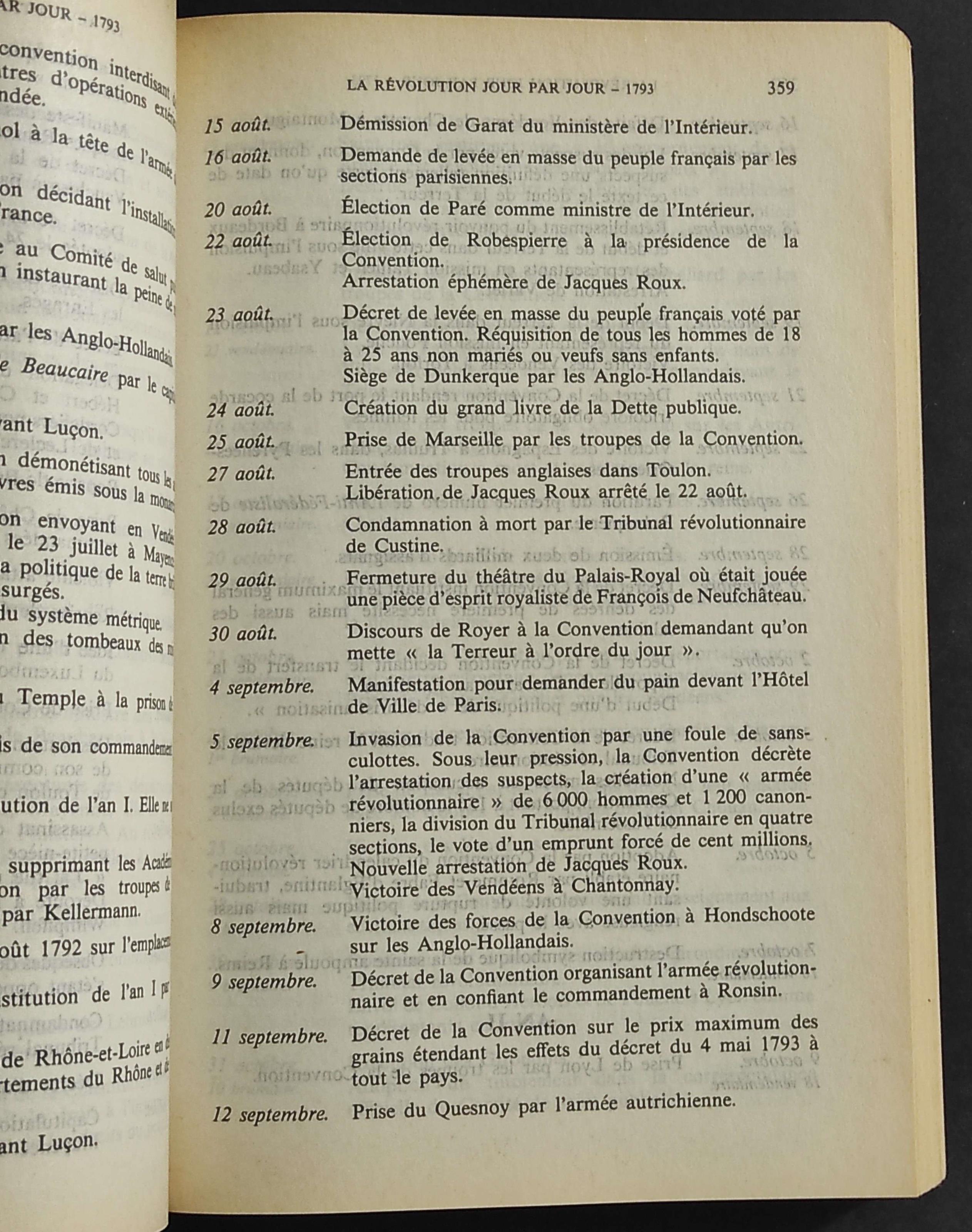 Histoire et Dictionnaire de la Révolution Francaise 1789-1799 - T. Tullard - Ed. Laffont - 1987
