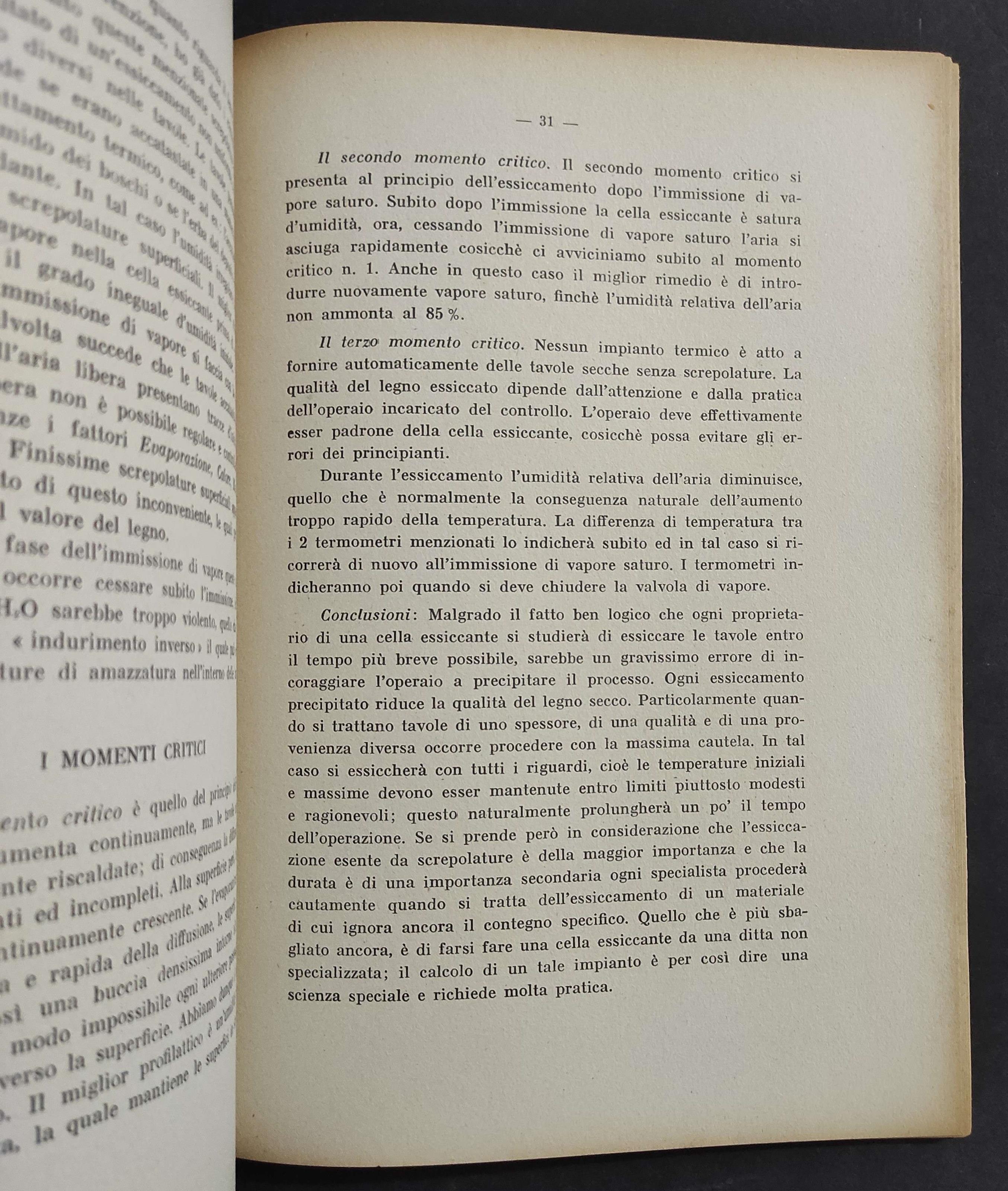 L' Essiccamento Artificiale dei Legnami - G. Martin - Ed. Lavagnolo - 1951