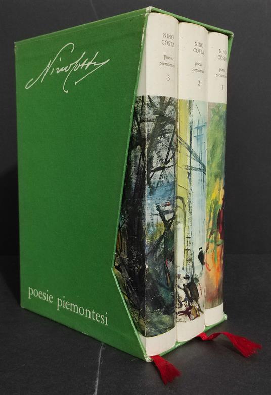 Poesie Piemontesi - N. Costa - Ed. Mario Gros/Tomasone - 1974 - 3 Vol - Nino Costa - copertina