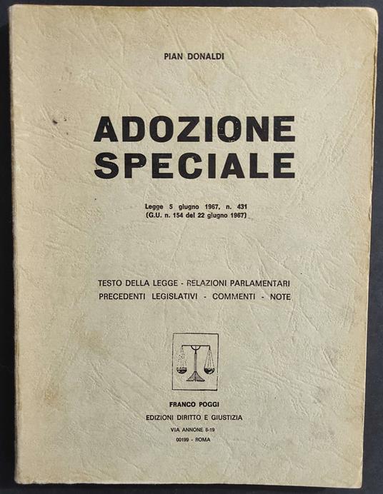 Adozione Speciale - P. Donaldi - Ed. Poggi - 1967 - copertina