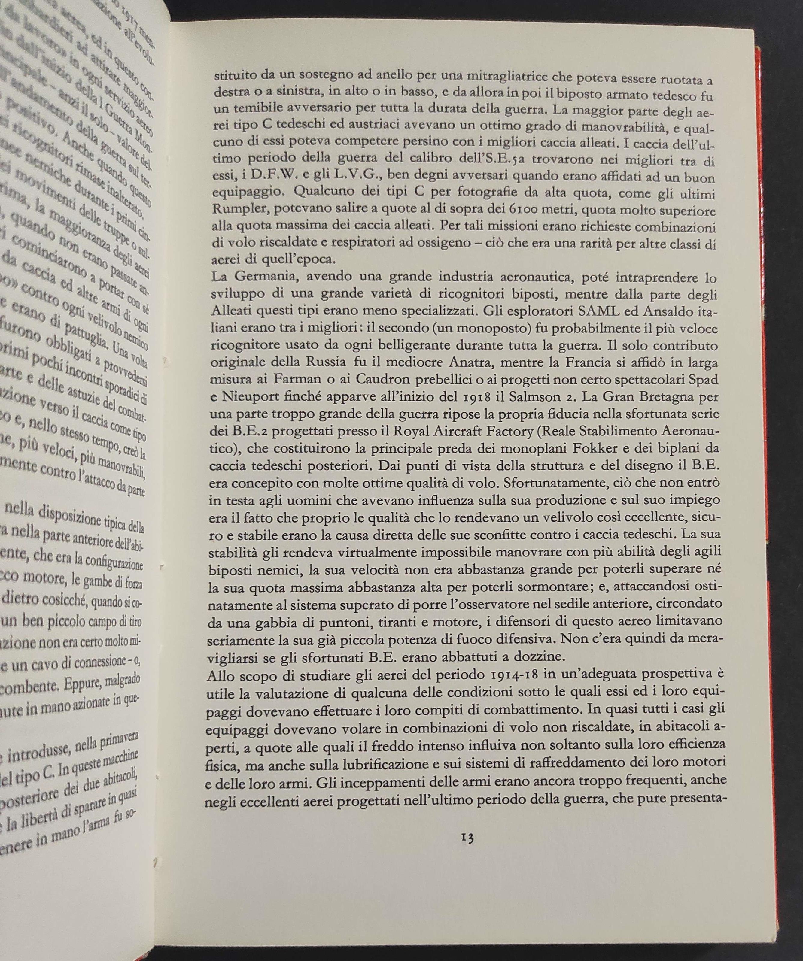 Bombardieri e Aerei da Pattugliamento e Ricognizione 1914-1919 - Ed. S.A.I.E. - 1969