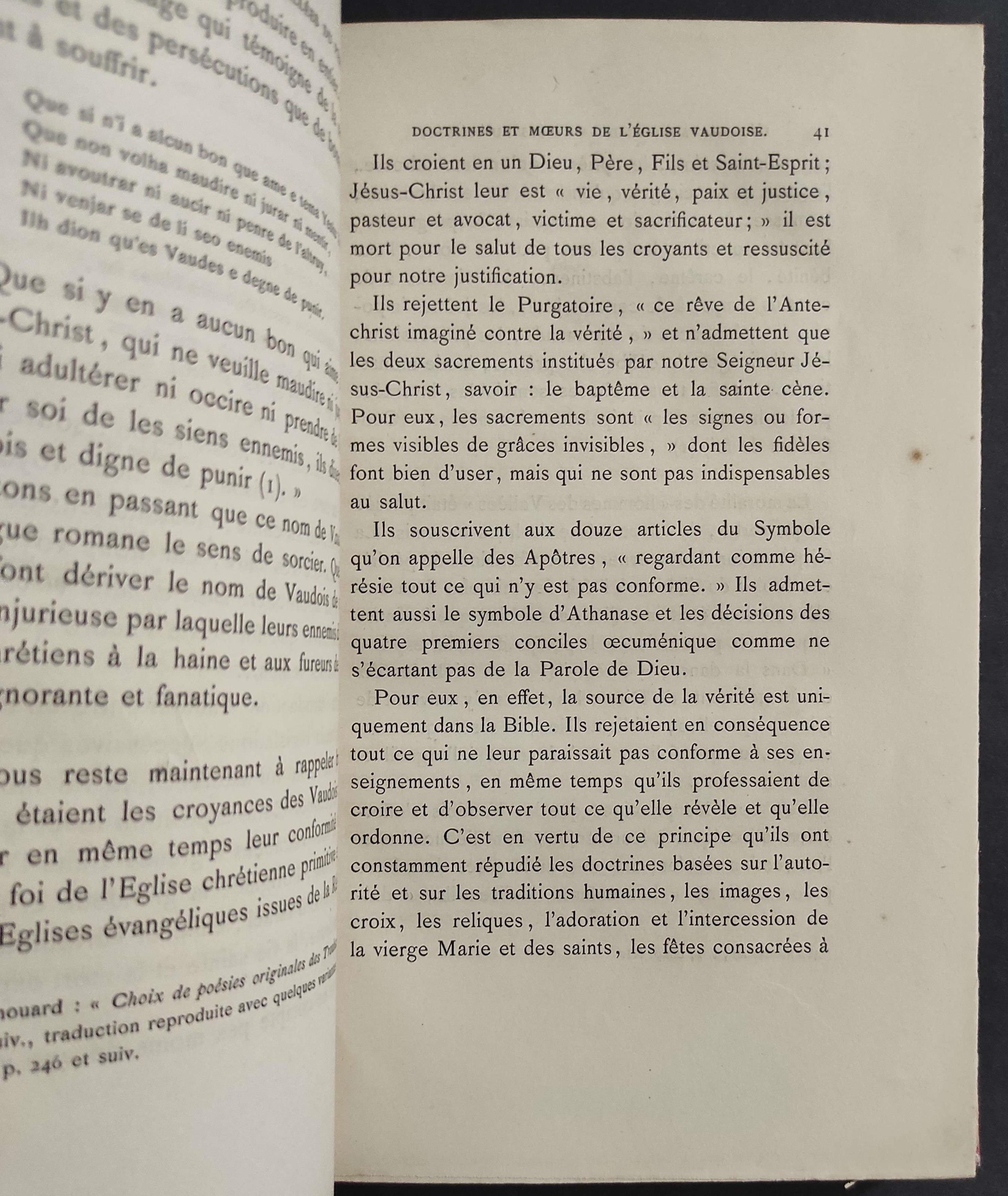 L' église Vaudoise des Vallées du Piémont - L. Wylliams - Soc. des Lives Religieux - 1881