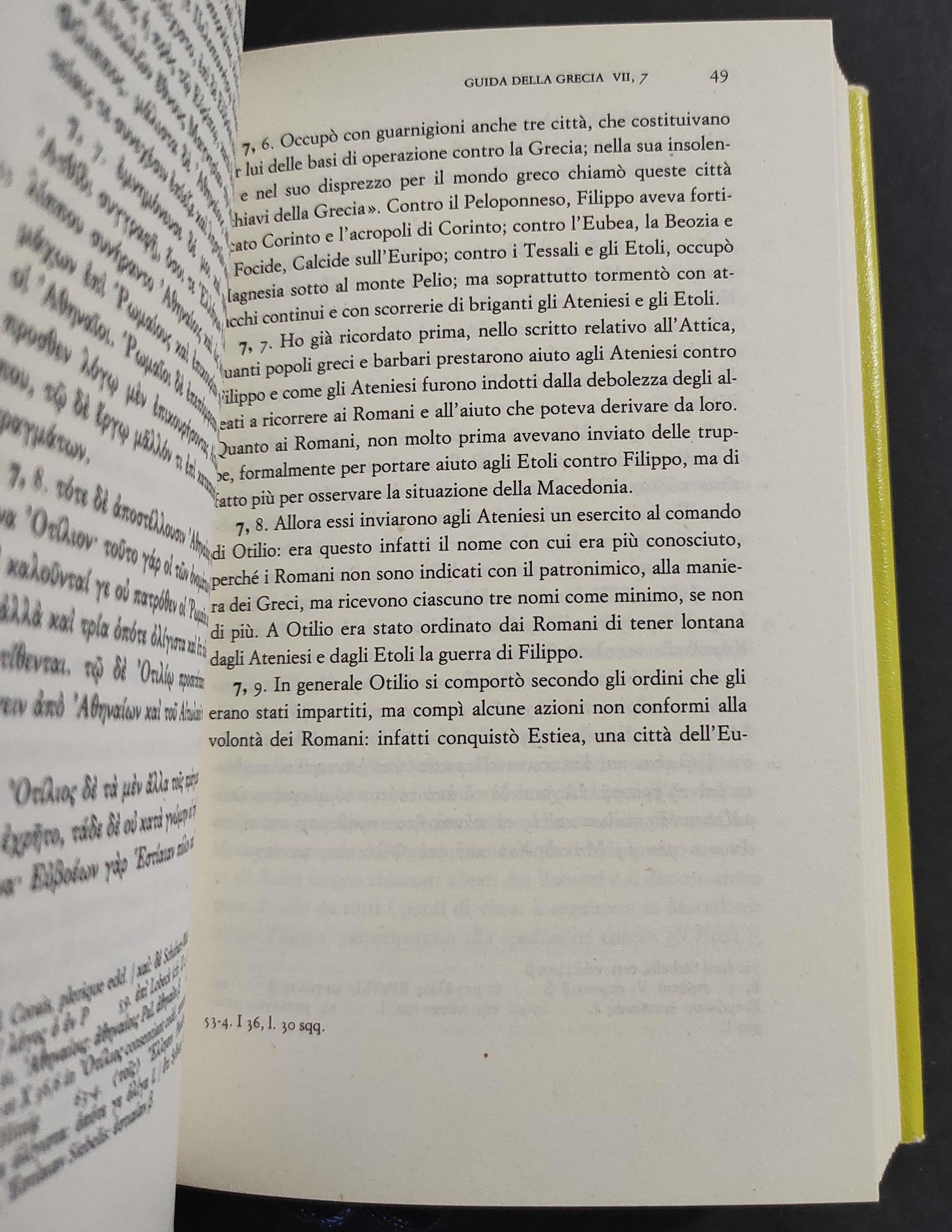 Guida della Grecia VII - L'Acaia - Pausania - Ed. Valla-Mondadori - 2000