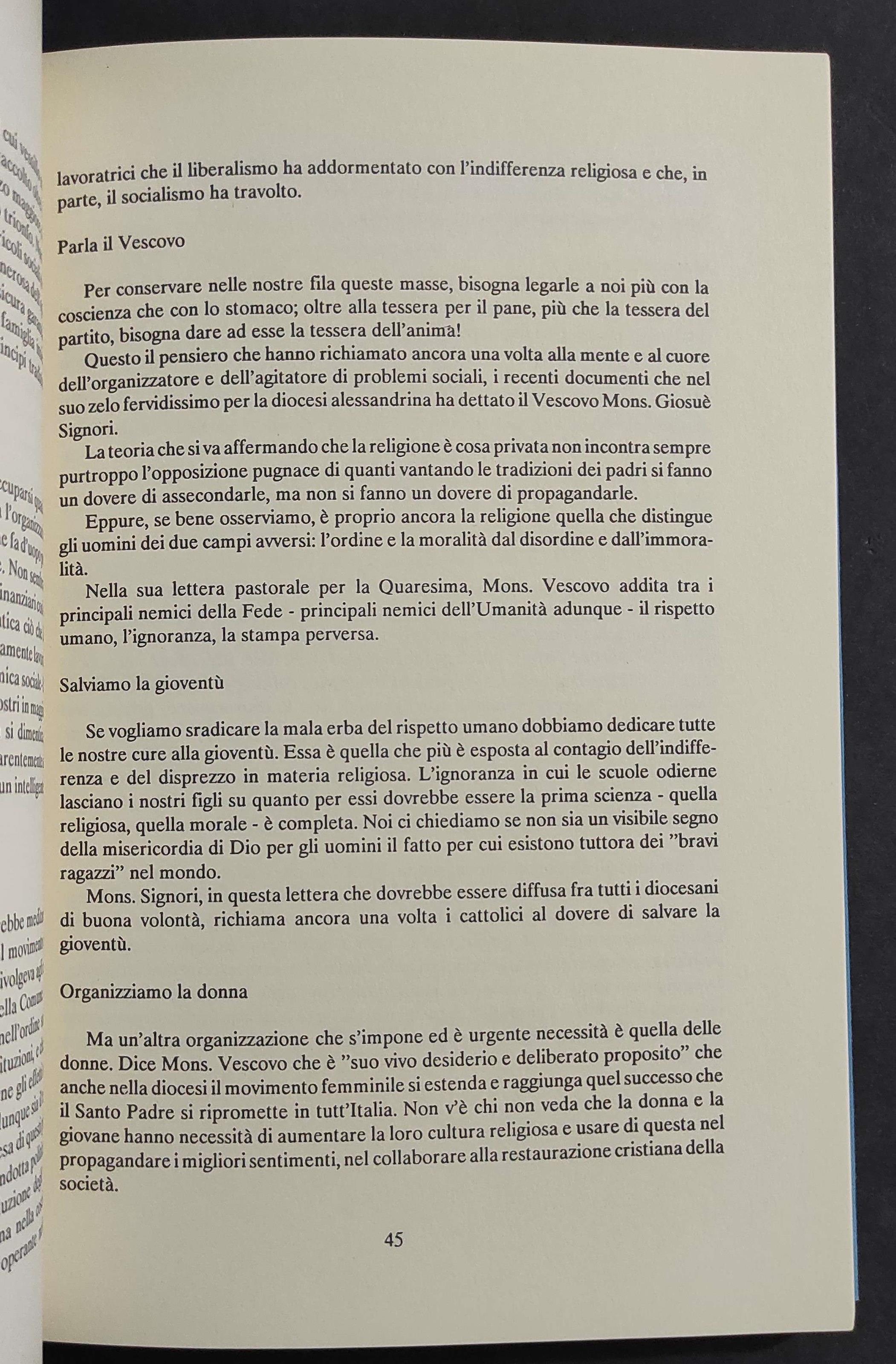 Carlo Torriani - L'Impiego Politico tra Popolarismo e Fascismo - E. Gabutti - Ed. WR - 1992