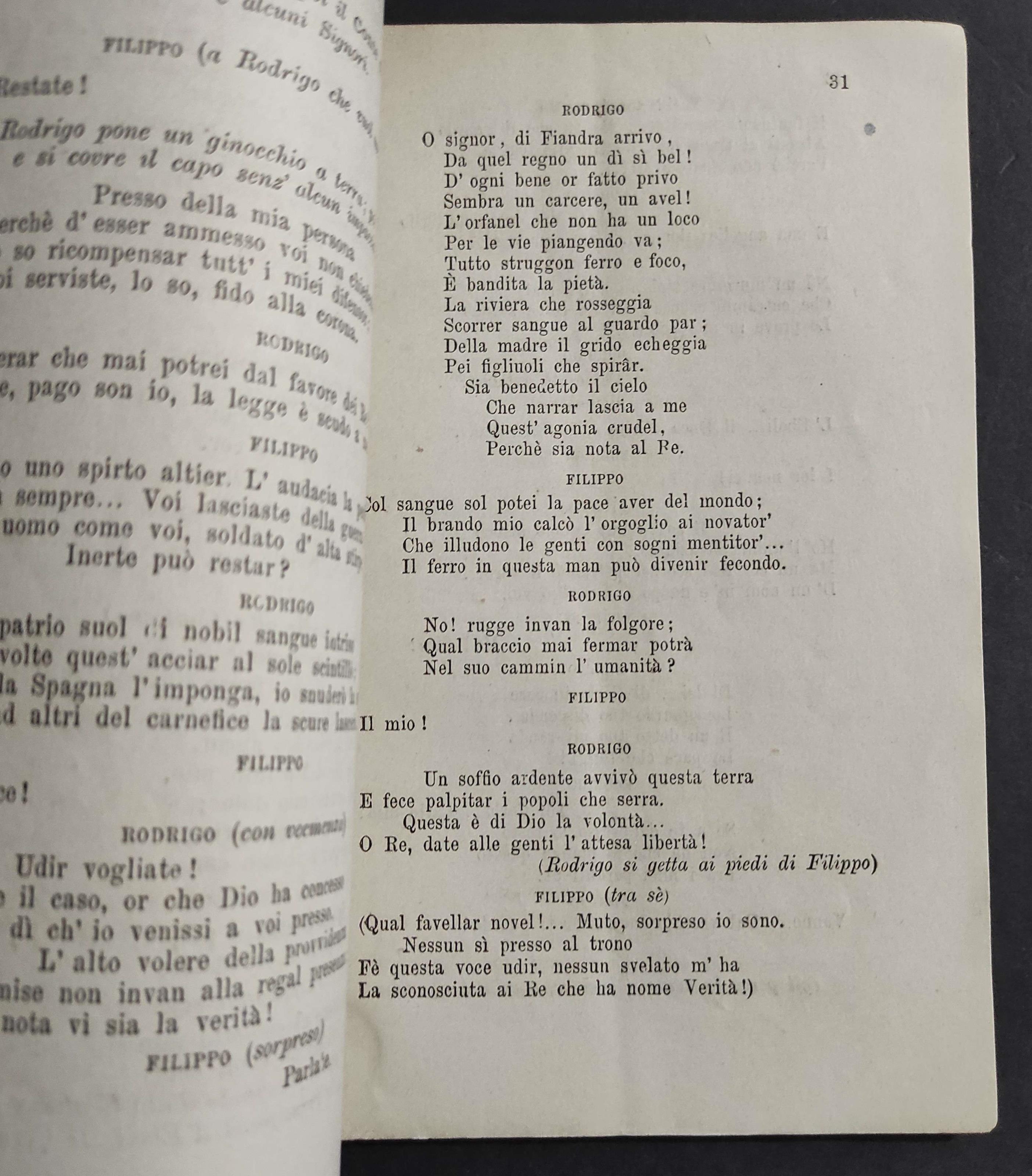 Don Carlo - Opera in Cinque Atti - G. Verdi - Ed. Ricordi -1865