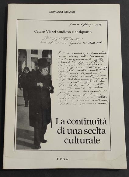 Continuità di una Scelta Culturale - G. Grasso - Ed. E.R.G.A. - 1988 - Giovanni Grasso - copertina