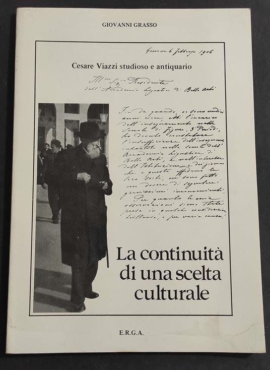 Continuità di una Scelta Culturale - G. Grasso - Ed. E.R.G.A. - 1988 - Giovanni Grasso - copertina