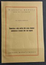 Composizione e Valore Nutritivo Razione Alimentare Lavoratori Risaia - F. Lorenzola - 1954