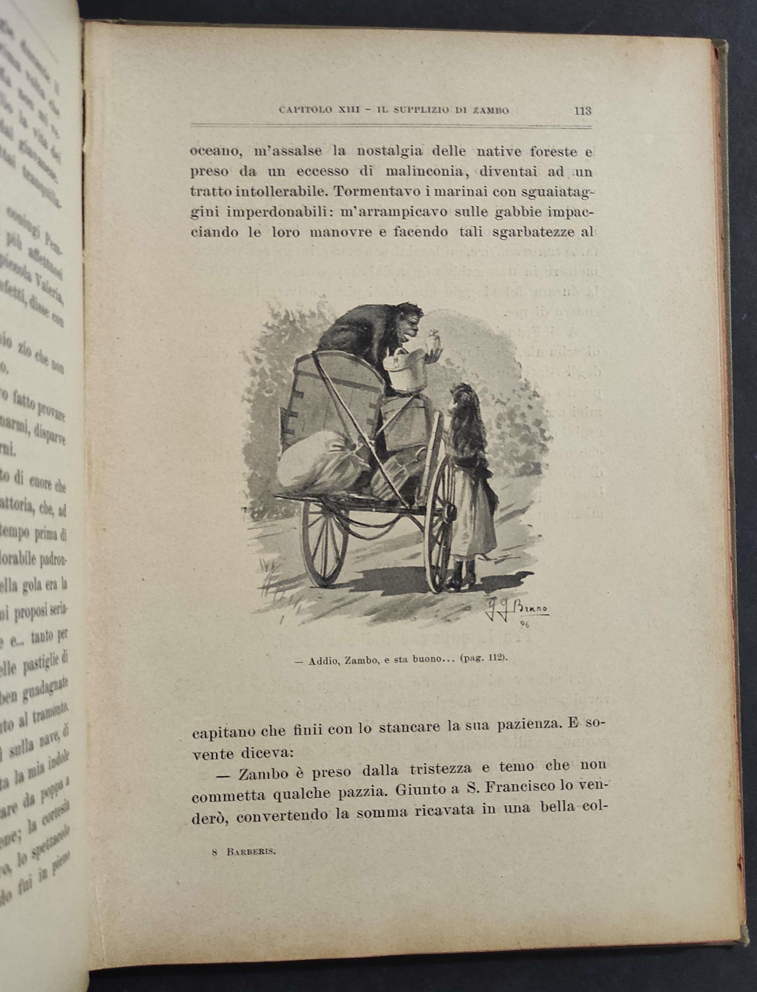 Il Serraglio del domatore Vanderfeld - L. Barberis - Ed. Paravia - 1908