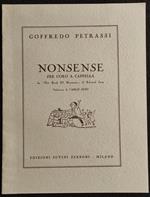 Nonsense - Spartito Coro a Cappella - G. Petrassi - Ed. Zerboni - 1953