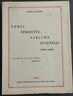 Versi Strofette Liriche Stornelli (Fritto Misto) M. Capurro - 1954
