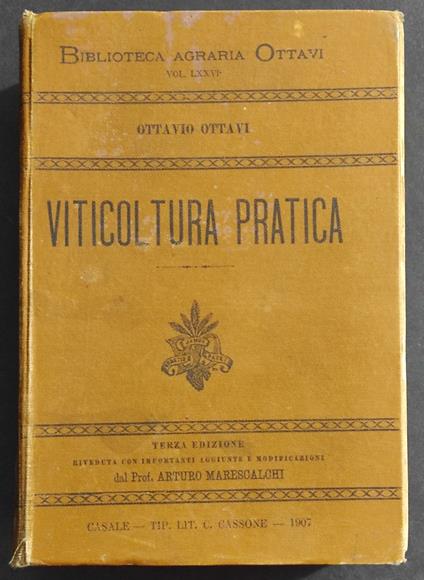 Viticoltura Pratica - O. Ottavi -  Tip. Cassone - 1907 - copertina