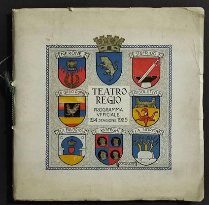Teatro Regio - Programma Ufficiale  Stagione 1924-1925 - copertina