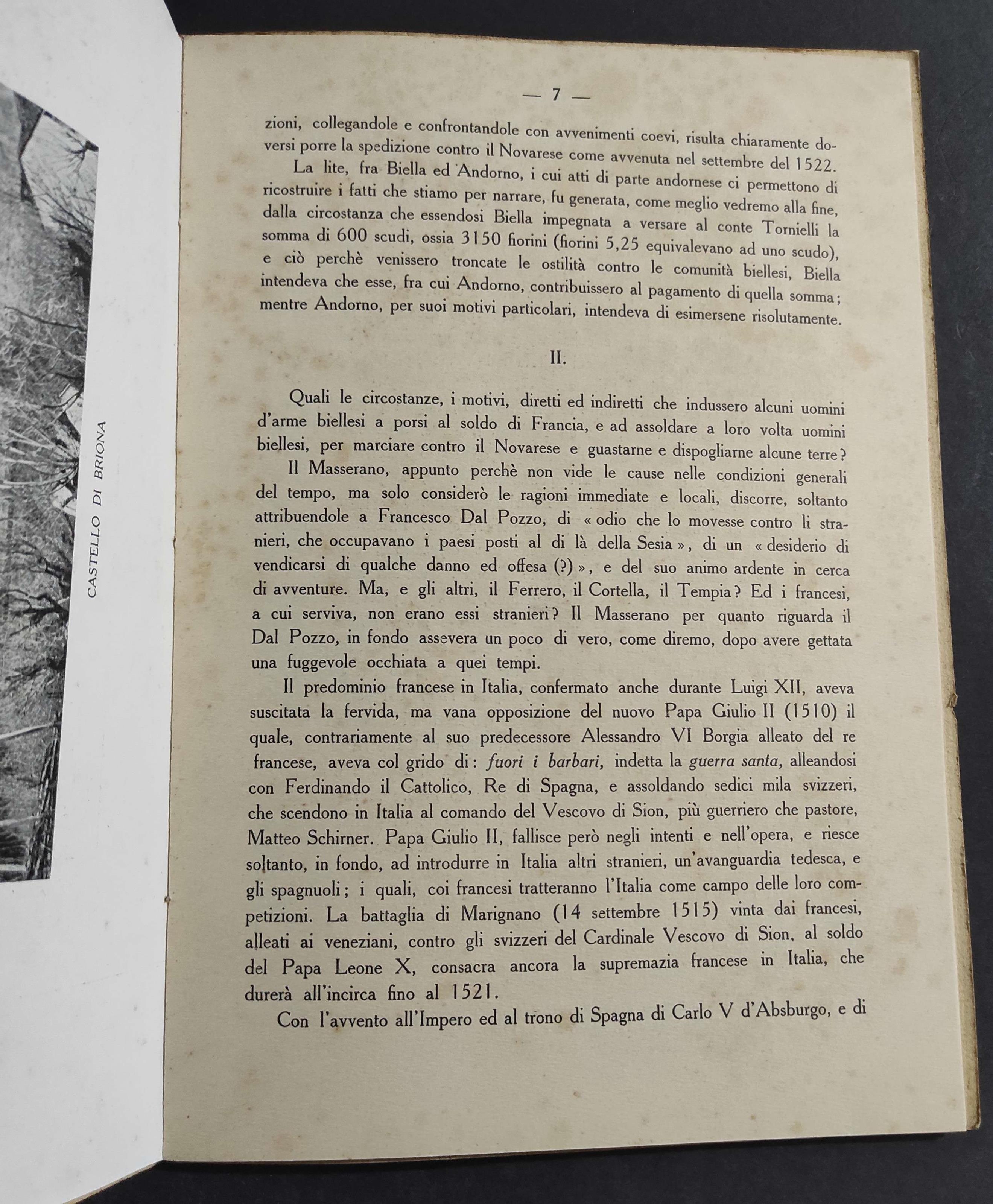 Di una Spedizione Militare Franco-Biellese Contro il Novarese delle Rappresaglie di F. Tornielli di Briona - L. Borello - 1929