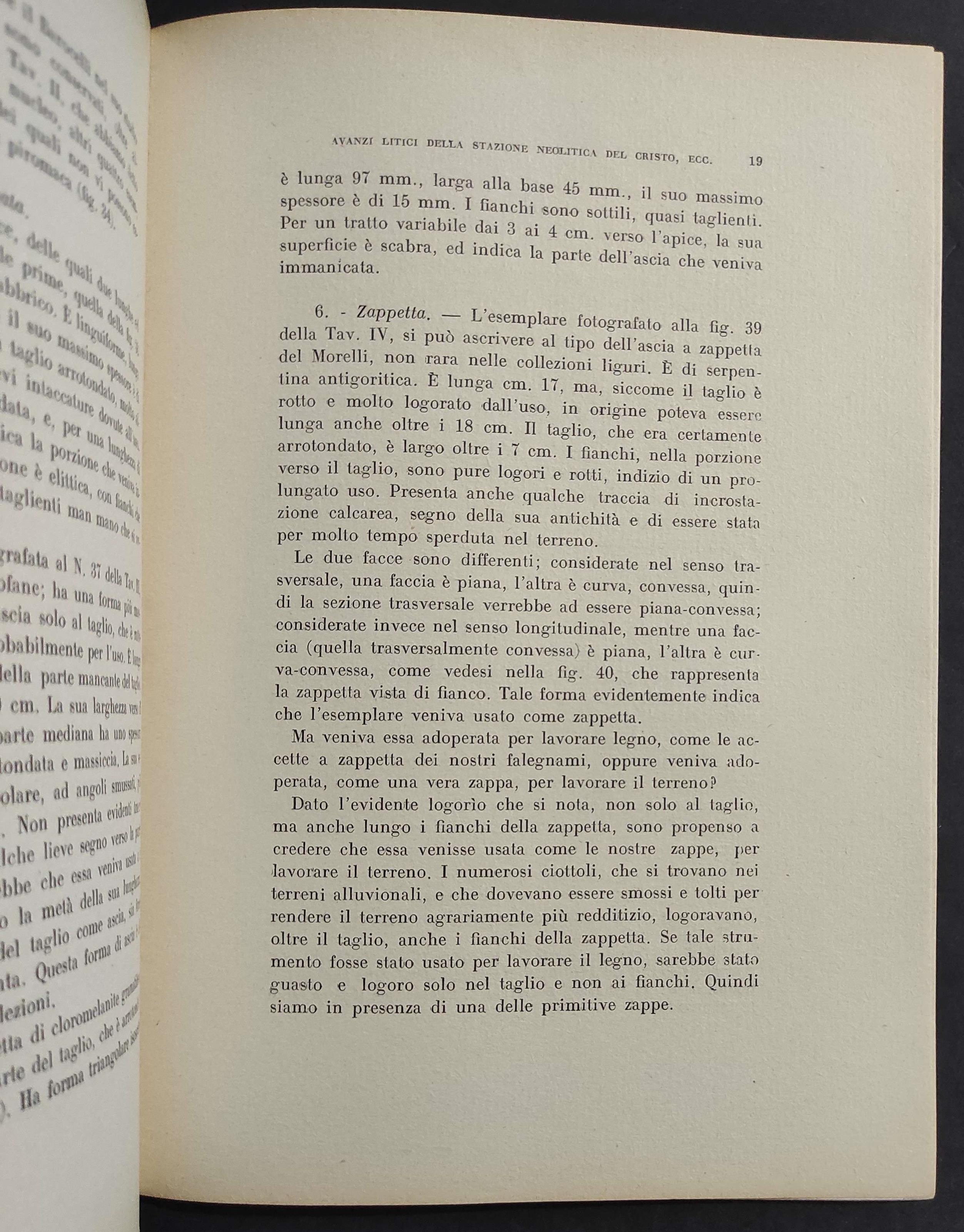 Avanzi Litici della Stazione Neolitica del Cristo Presso Alessandria - P. Peola - 1937