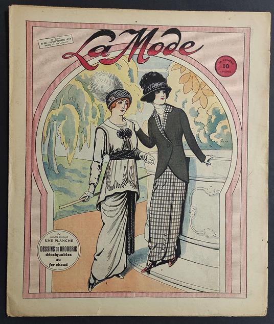 Rivista La Mode n.38 - 1913 - copertina