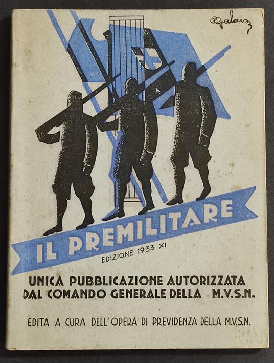Il Premilitare - 1933 - - copertina
