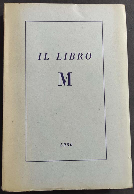 Il Libro M Riservato ai Liberi Muratori - 1950 - copertina