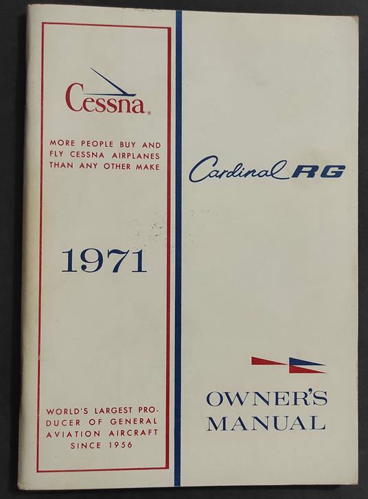 Cessna - Owner's Manual - Cardinal RG - 1971 - copertina