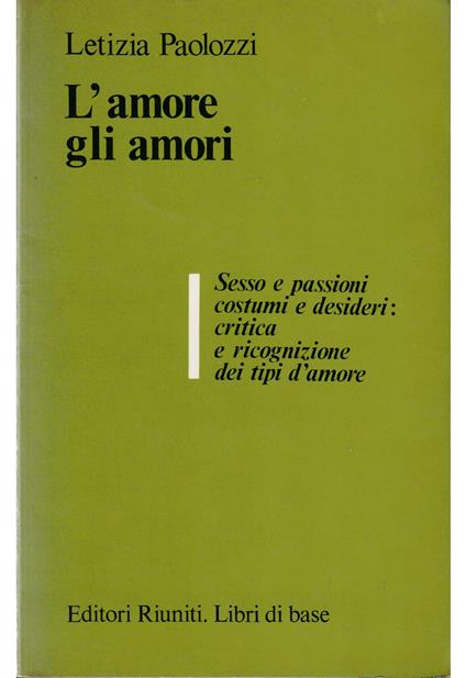 L’amore gli amori - Letizia Paolozzi - copertina