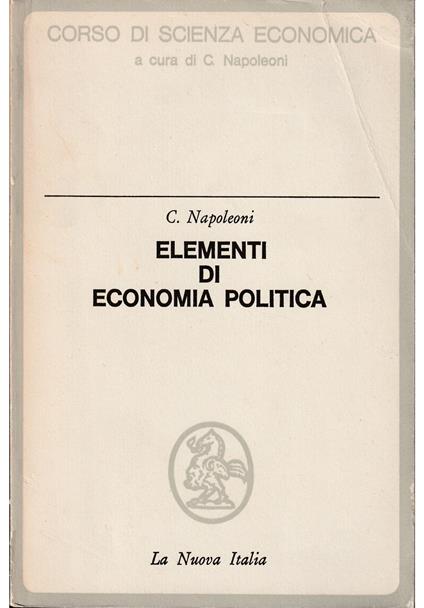 Elementi di economia politica - Claudio Napoleoni - copertina