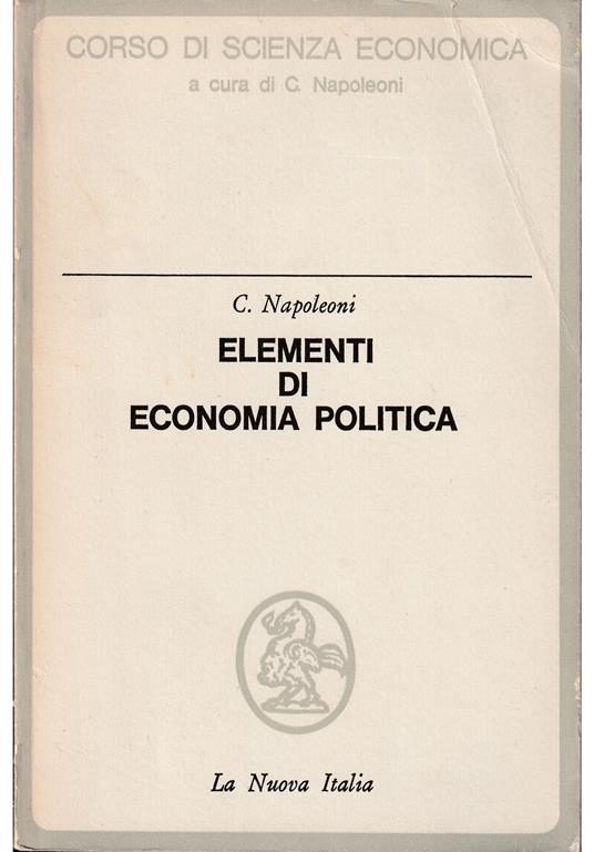 Elementi di economia politica - Claudio Napoleoni - copertina