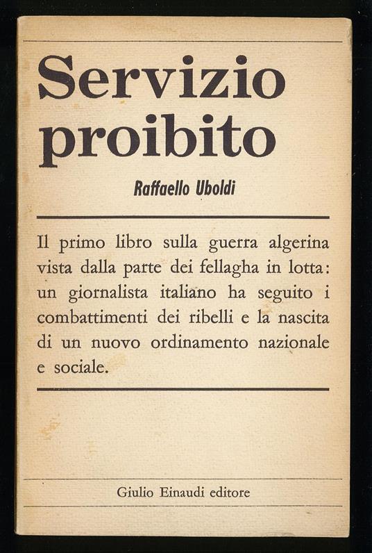 Servizio proibito - Raffaello Uboldi - copertina
