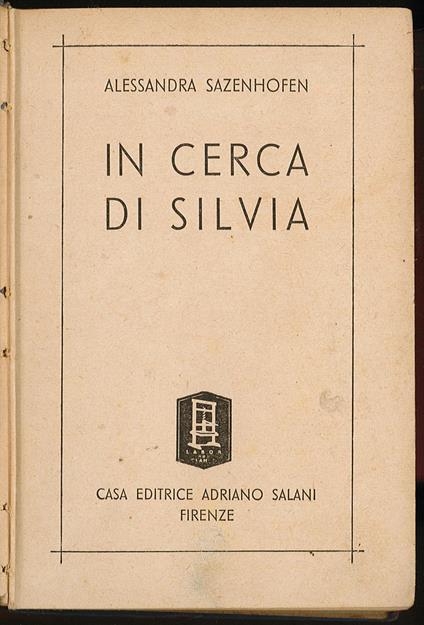 In cerca di Silvia - copertina