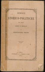 Storico-politiche sugli antichi greci e romani