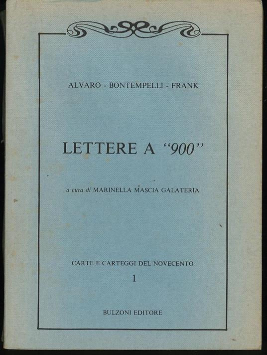 Lettere a 900 - copertina
