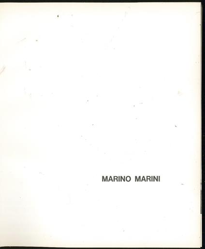 Marino Marini - copertina