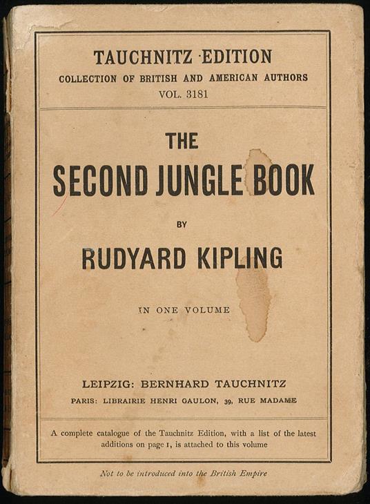 The second jungle book - Rudyard Kipling - copertina