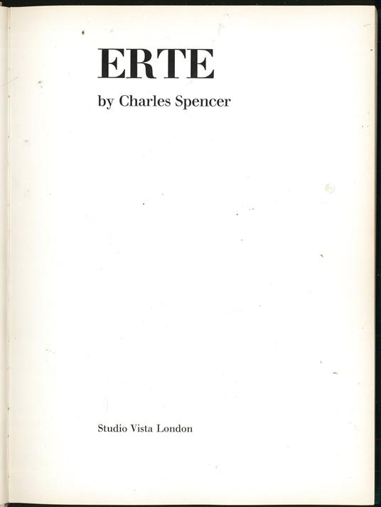 Erte - Charles Spencer - copertina