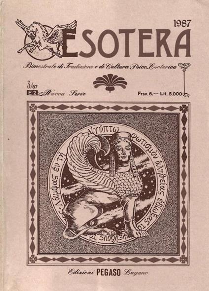 Esoteria. N. 3/87, Nuova Serie - copertina