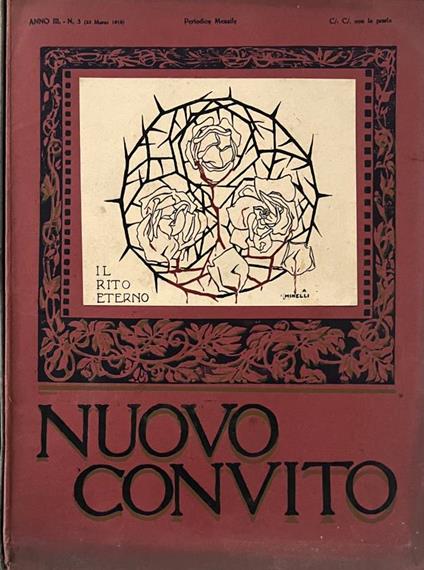 Nuovo convito, anno III, n. 3 e 6, 1918 - copertina