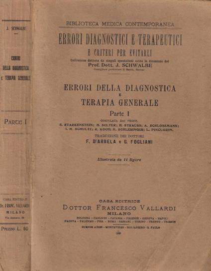 Errori della diagnostica e terapia generale Parte I - copertina
